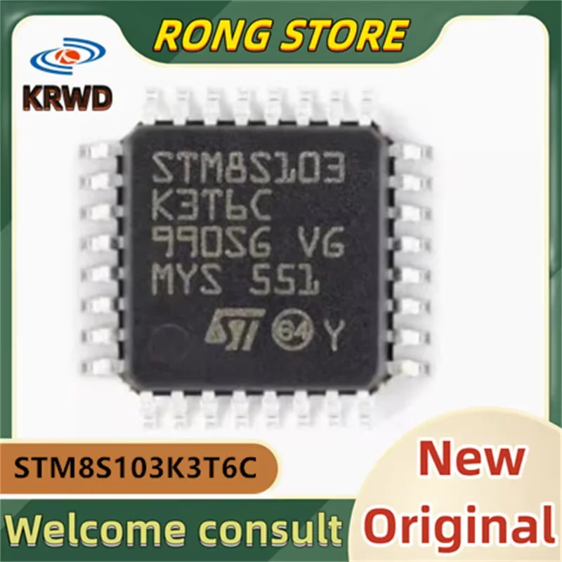 5PCS STM8S103 K3T6C New and Original Chip IC STM8S103K3T6C STM8S103 LQFP-32 16MHz/8KB flash/8-bit microcontroller-MCU