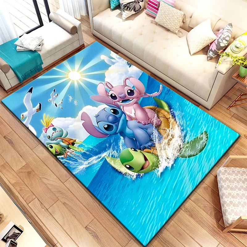 Star Stitch Rugs Fashion Printing Anime Carpets Cartoon Living Room Bedroom Large Area Soft Home Children\'s Room Floor Carpet