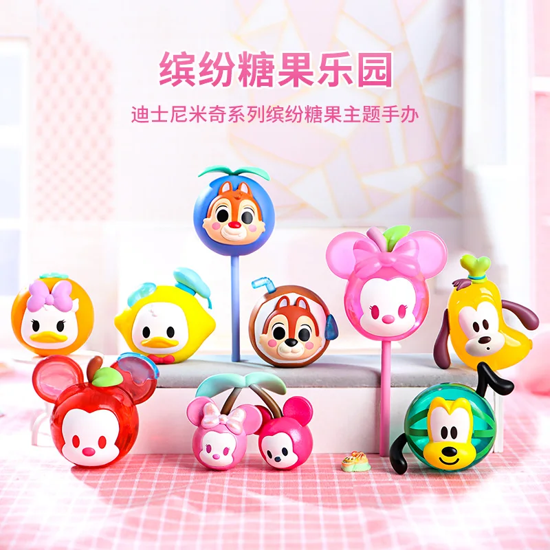 

Серия Disney с Микки, красочные конфеты, тематическая фигурка, слепая коробка, подарок, милые украшения, трендовая модель игрушки, подарок на день рождения