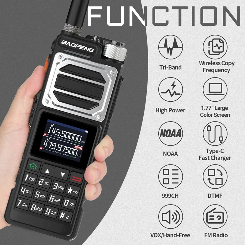 BAOFENG UV-25 10W Tactical Walkie Talkie Wireless Copy Frequency Type-C Profesional Two Way Ham Radio HF Transceiver NEW Upgrade