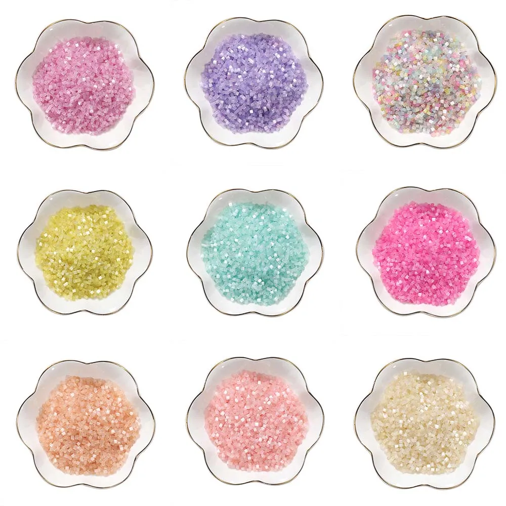300/1000pcs/Lot 3mm Glass Tube Bead Round Charm Spacer Loose Beads for Jewelry Making DIY Findings Needlework Crafts Supplies