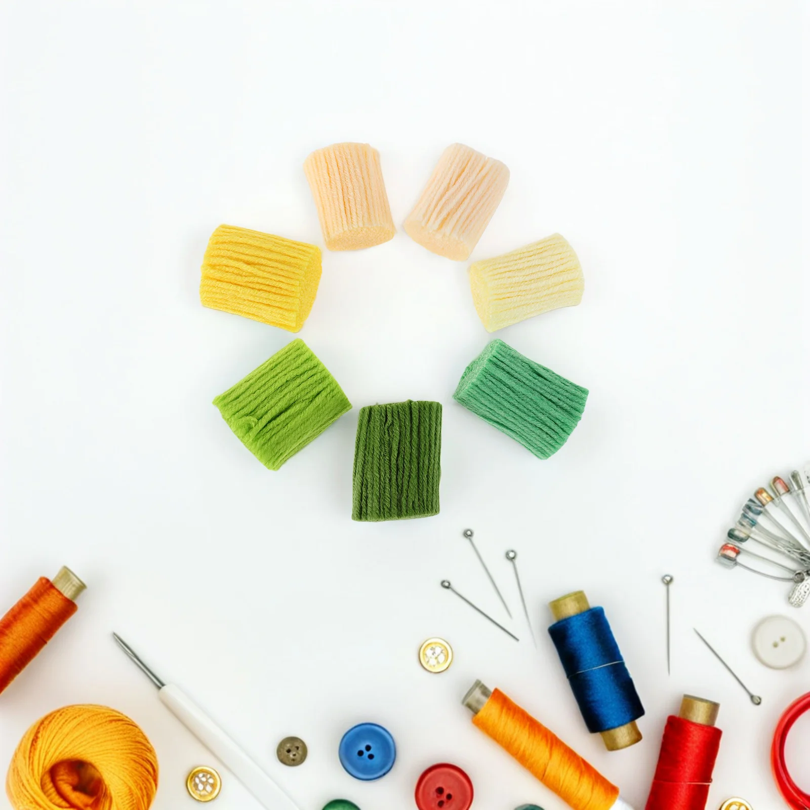 

7pcs Carpet Embroidery Section Crochet Yarn Tapestry Kit Diy Rug Latch Hook Beginner Craft Acrylic Fiber Soft Durable Precut