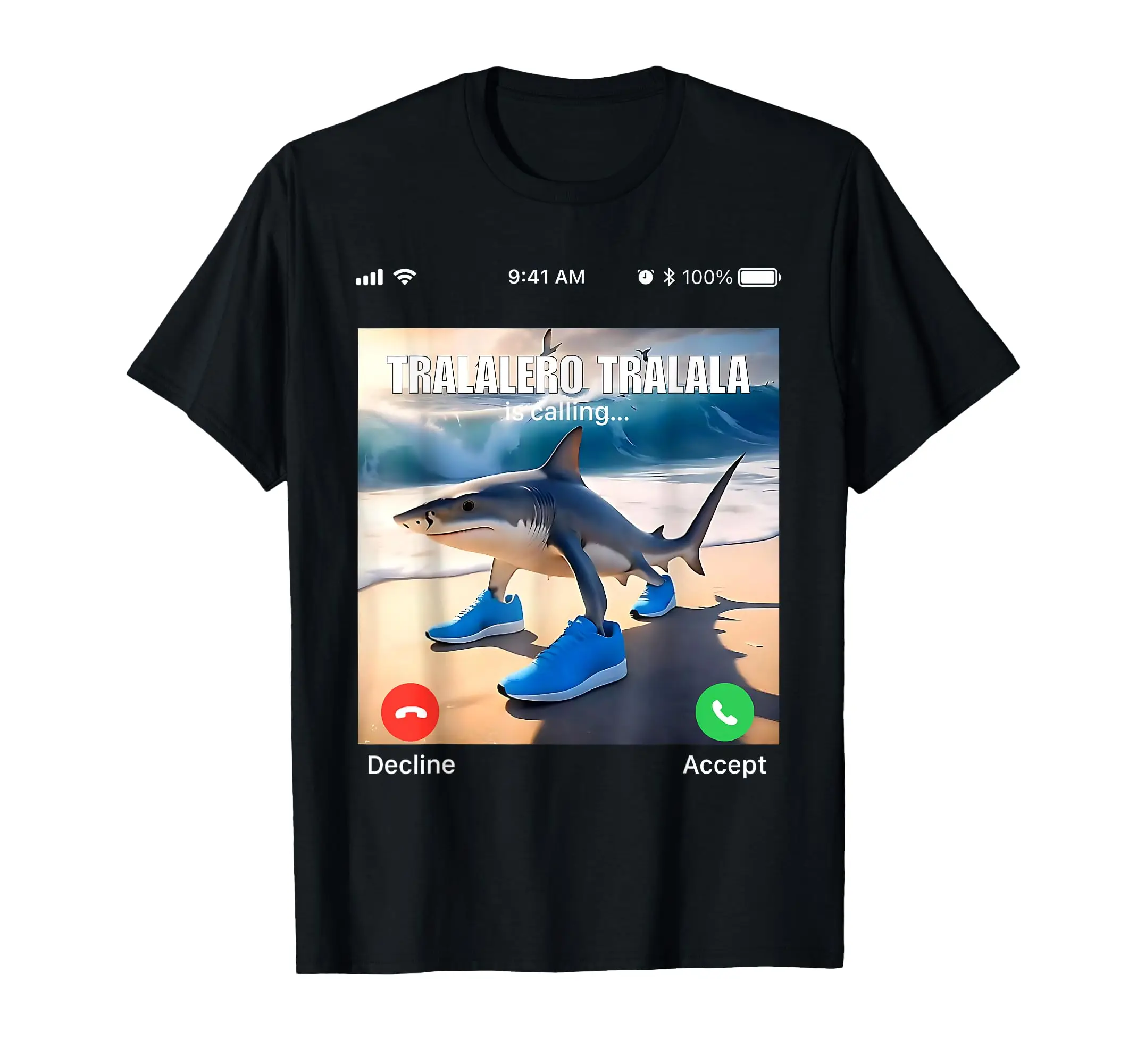 

Tralalero Tralala - Italian Brainrot Meme - phone call meme T-Shirt