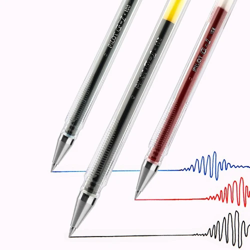 Imagen 2 del producto Bolígrafos de Gel piloto de Japón, bolígrafo Neutral G1 de secado rápido, gran capacidad, firma de oficina, negro, rojo, azul, 0,5mm, papelería escolar, 6/12 Uds.