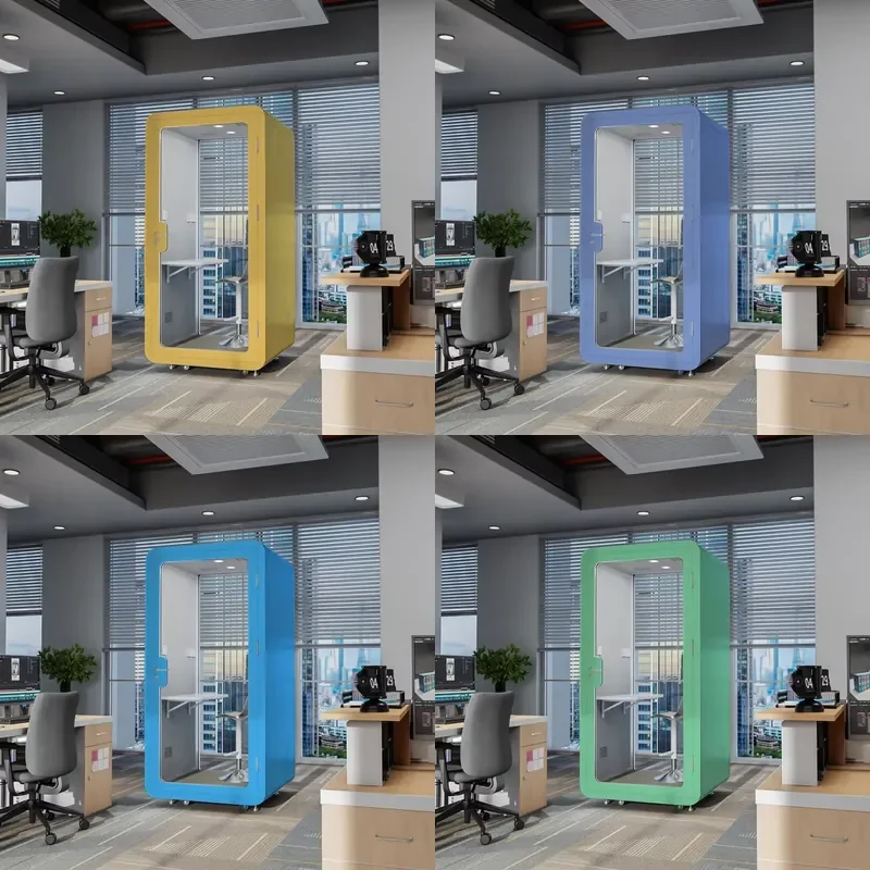 2026 Removable Office Phone Booth Soundproof Portable Vocal Booths Phone Pods Voice Recording Booth Soundproof Cabin