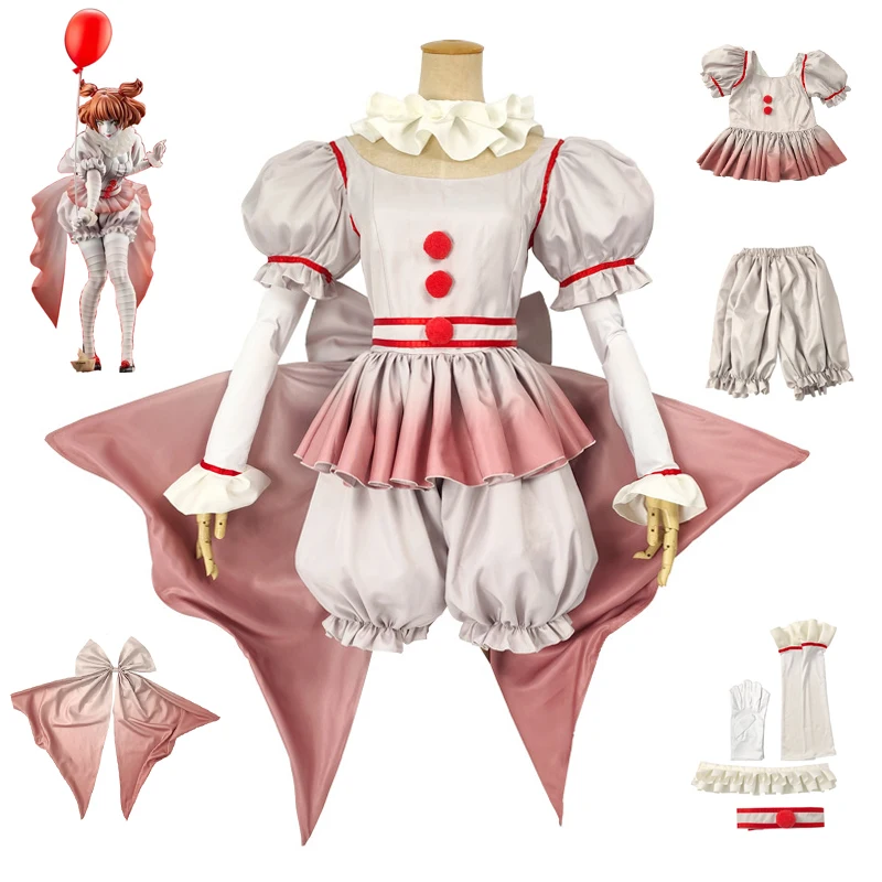 Pennywise & Terrifier Art Clown Cosplay Costume pour adultes femmes horreur déguisement Halloween résurrection Performance carnaval
