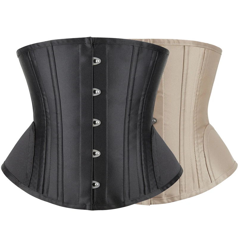 

Women Waist Cincher 24 Steel Bones Underbust Corset Steampunk Gothic Clothing Corselet Belt Slimming Korset