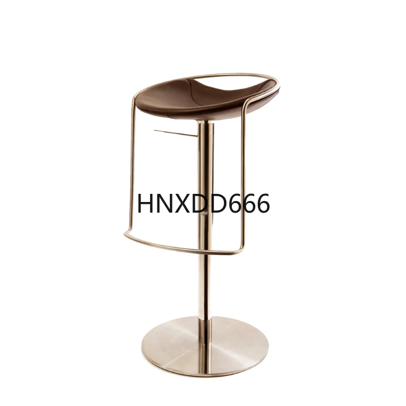 

Lifting bar chair Household stainless steel leather high stool