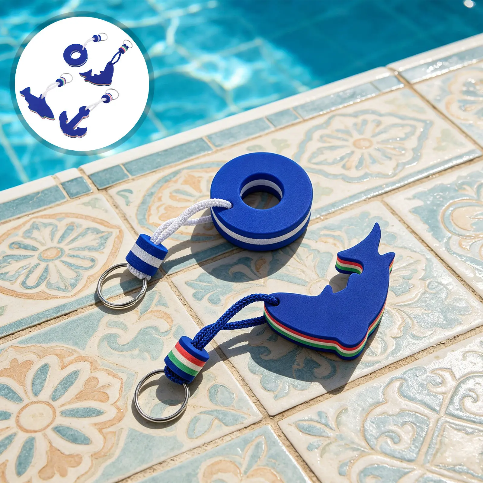 Floating Shark Keychain – Stylish Marine Life Key Ring for Men & Women, Beach, Pool, Camping, Outdoor Use