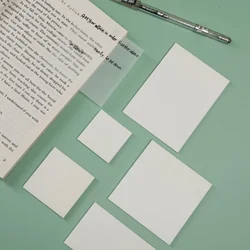 50Sheets/Set Transparent Sticky Note Pads Waterproof Self-Adhesive Memo Notepad School Office Supplies Stationery Notes