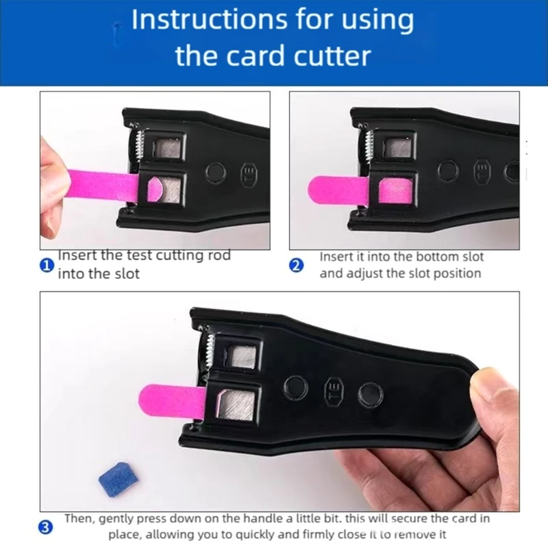 Аксессуар для телефона Простой в эксплуатации инструмент для резки карт с выталкивающим штифтом и адаптером Многофункциональный