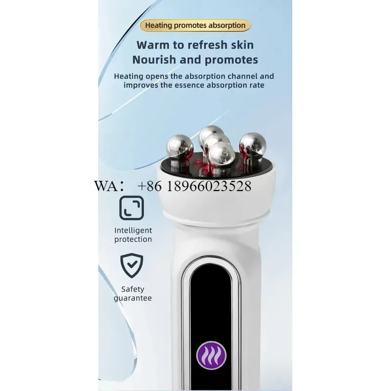 WMWMNU for Wireless Eye Massager USB Rechargeable Facial Heating 360 Rotation EMS Vibration Anti Wrinkle Face Massage Roller