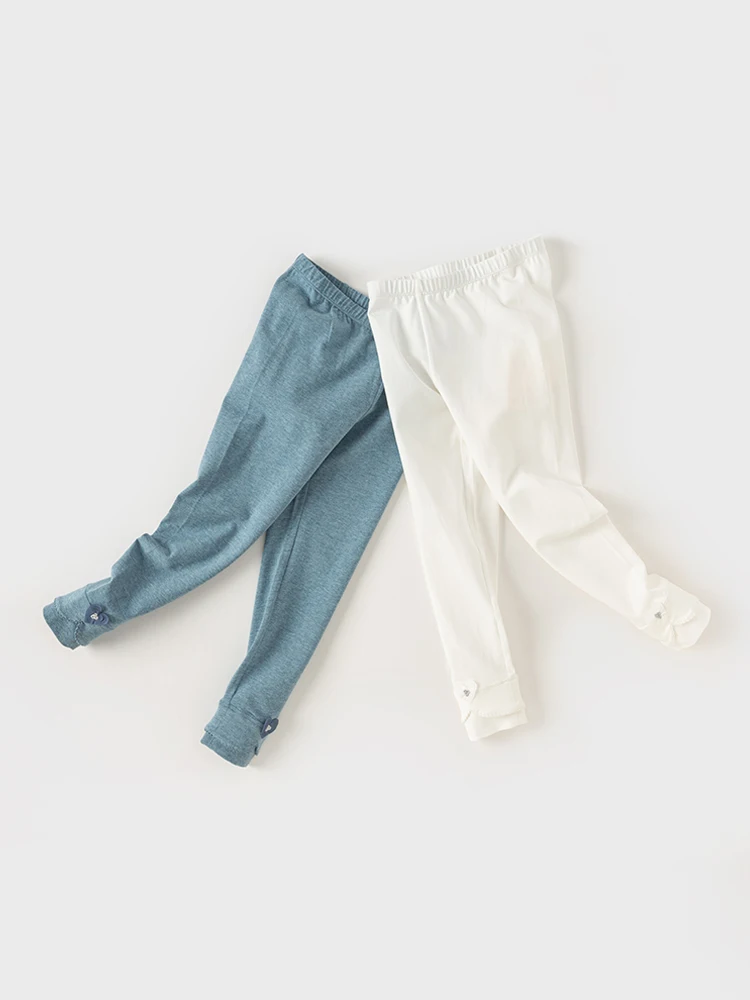 デイブ・ベラ子供服-春の新作-女の子用カジュアルゴムウエストパンツ-おしゃれなロングパンツ-中学生・年長児向け