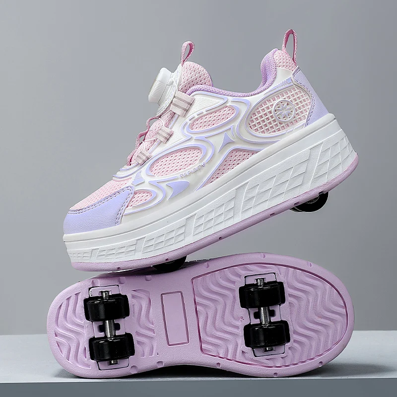 

2025 Autumn New Unisex Kids' Heelys: Sports Roller Skates for Older Kids, Fashion Skates with Rotating Buckle