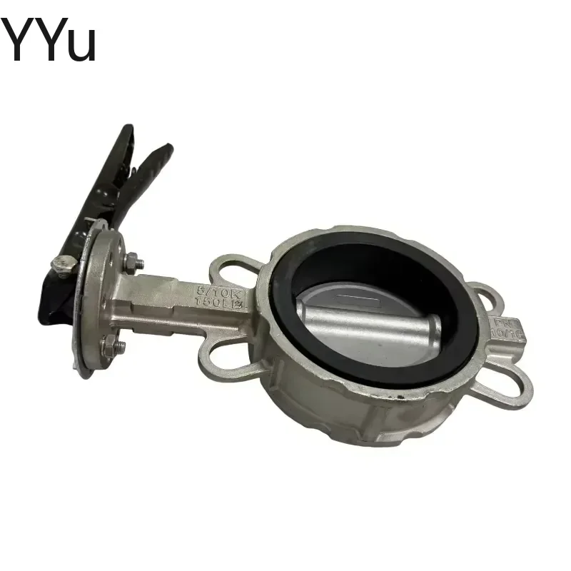 Radiant DN100 Hand Lever Operated Wafer Type Stainless Steel Butterfly Valve