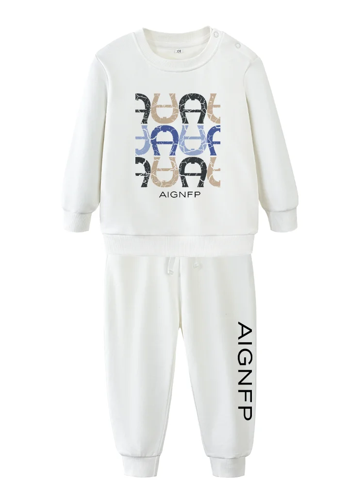 0-24ヶ月新生児用フーディーセット-2026冬ファッション-乳幼児用プルオーバートップス-パンツ-2点セット-秋ベビーセーター-幼児カジュアルウェア