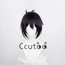 Anime Noragami yato Short Dark Purple Black Synthetic Cosplay Hair Heat Resistant Costume Wigs + Free Wig Cap