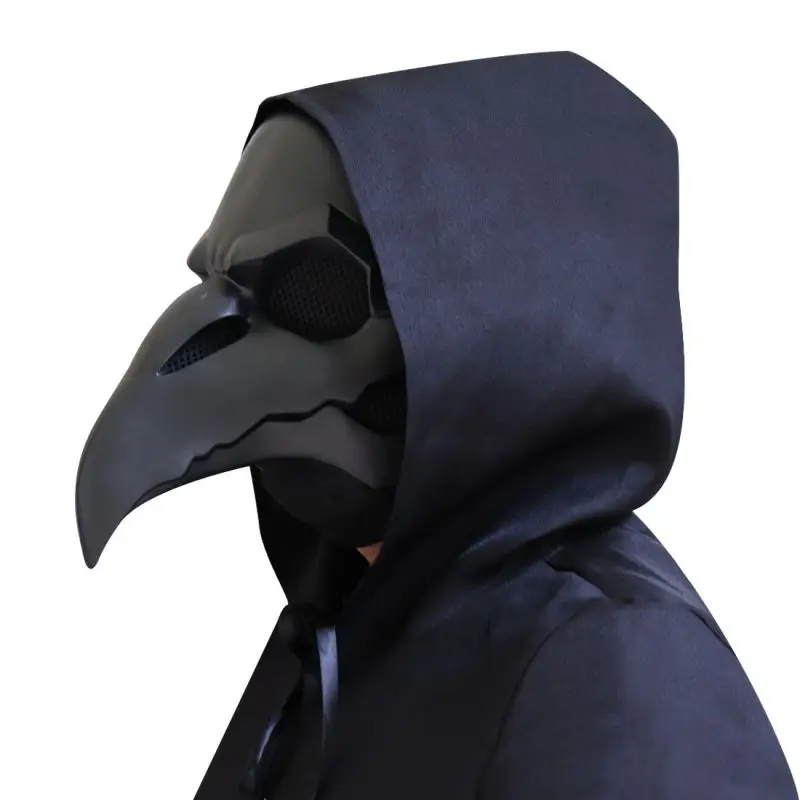 Punk Retro Plague Doctor Plague Crow Beak Mask Halloween Mask Steampunk PVC Beak Mask Role Play Carnival Dress Up Supplies