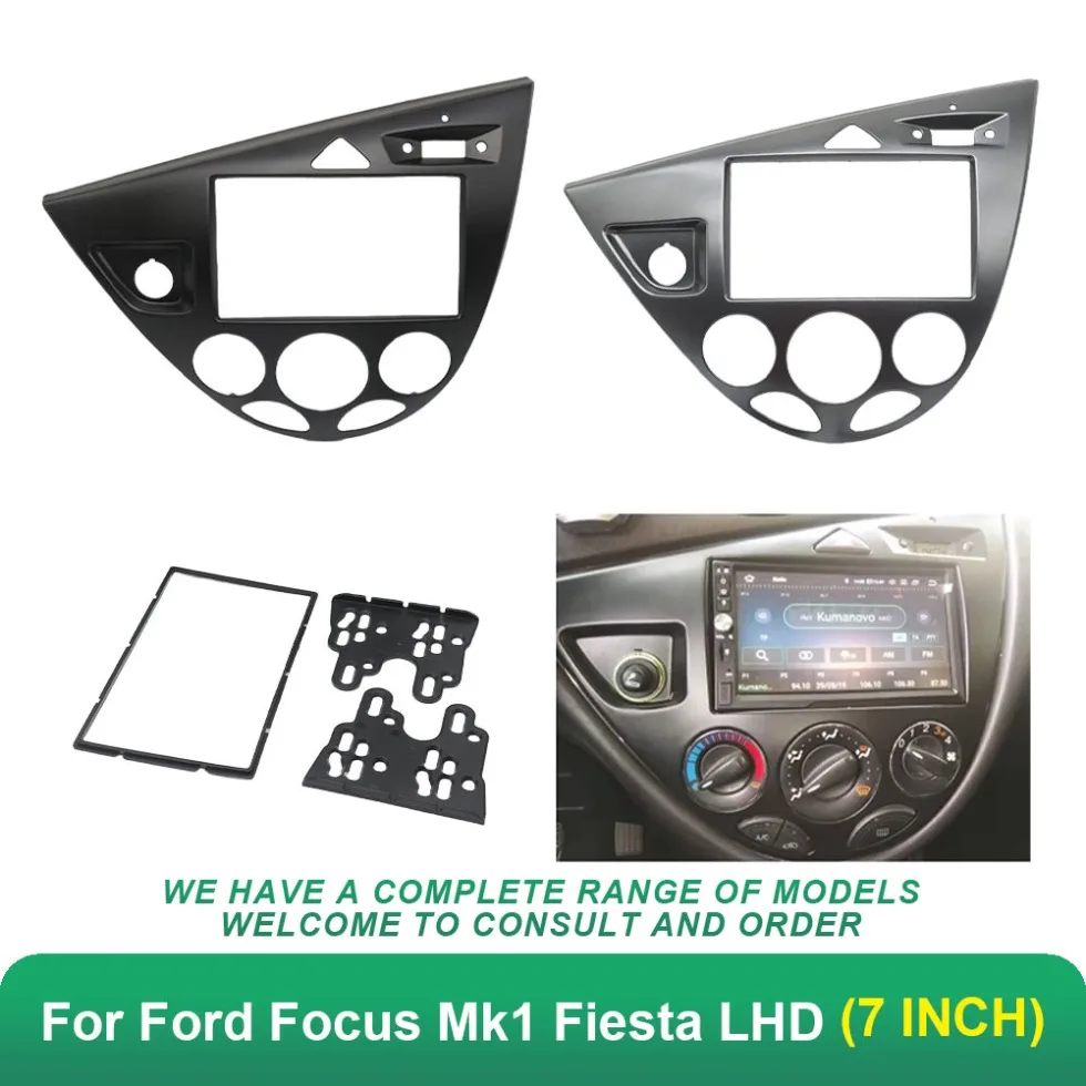 For Ford Focus Mk1 Fiesta LHD (7Inch)Car Radio Fascias Android GPS MP5 Stereo Player 2 Din Head Unit Panel Dash Frame Installat