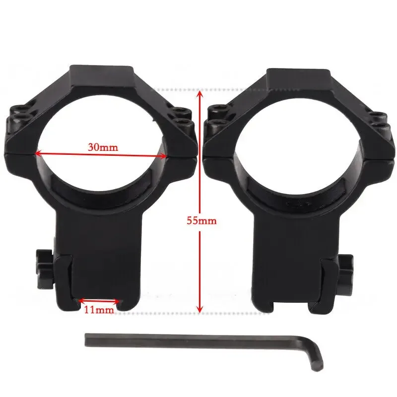 1PC Scope Mount Ring for Dia 25.4mm 30mm Tube Scopes 11mm 22mm Outdoor Camping Dovetail Picatinny Rail Flashlight Mount Tools