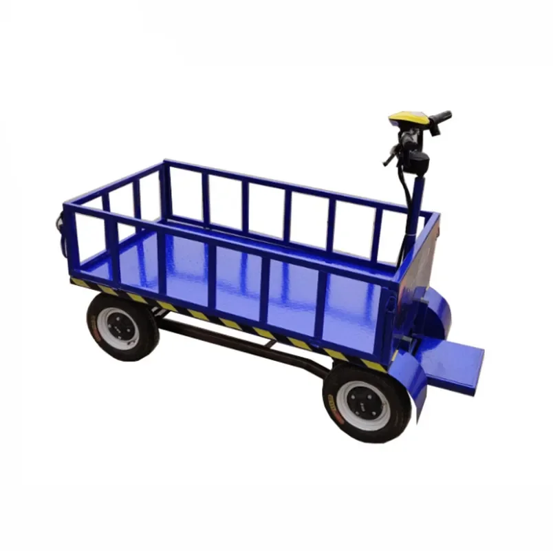 Hot Sale Personalized Bespoke Electric Flatbed Car For Warehouse Carry Materials Electric Trolley In Stock