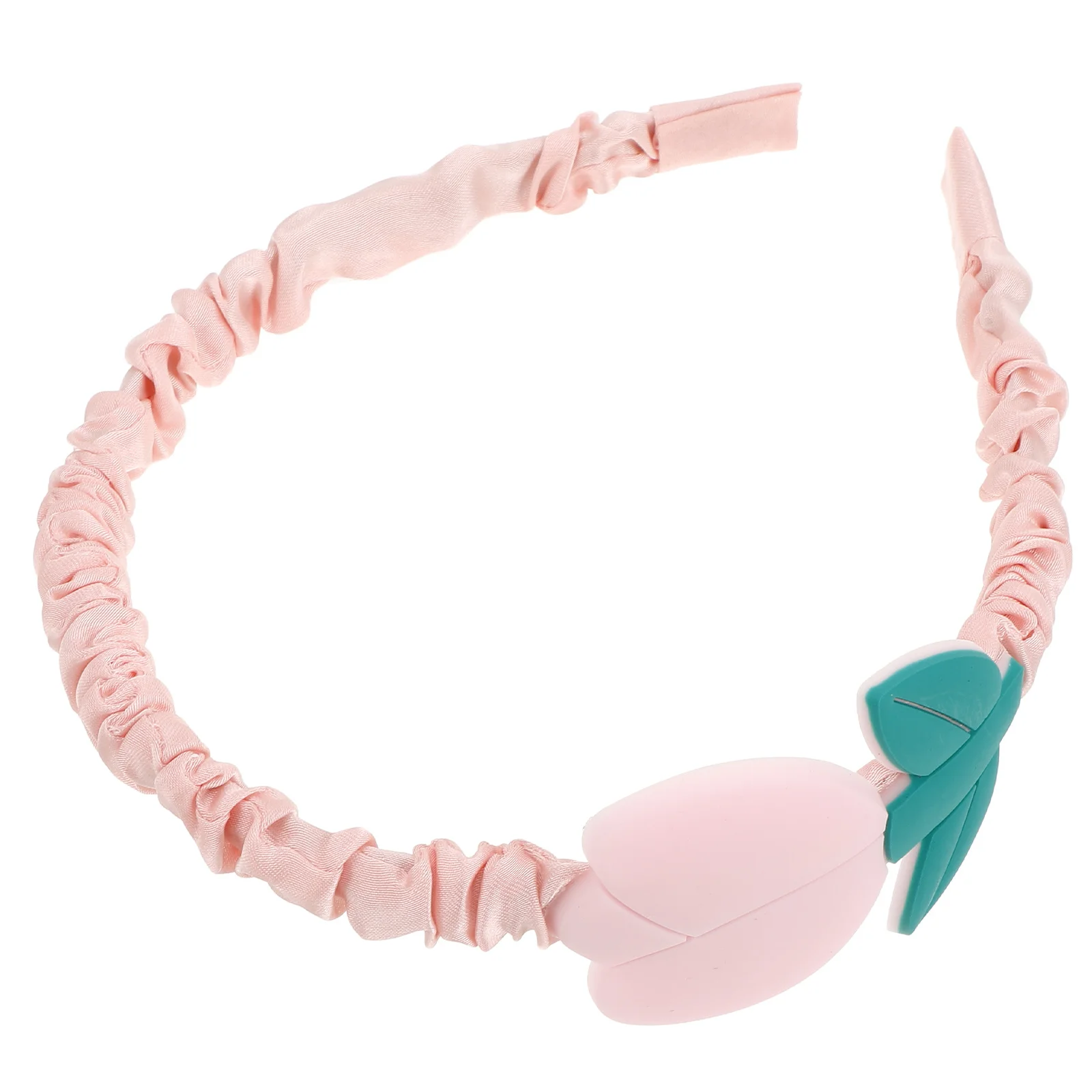 

Pink Tulip Headband Soft Comfortable Fabric Wide Fit Kids Hair Accessory Party Photoshoot Hairband Macaroon Headband
