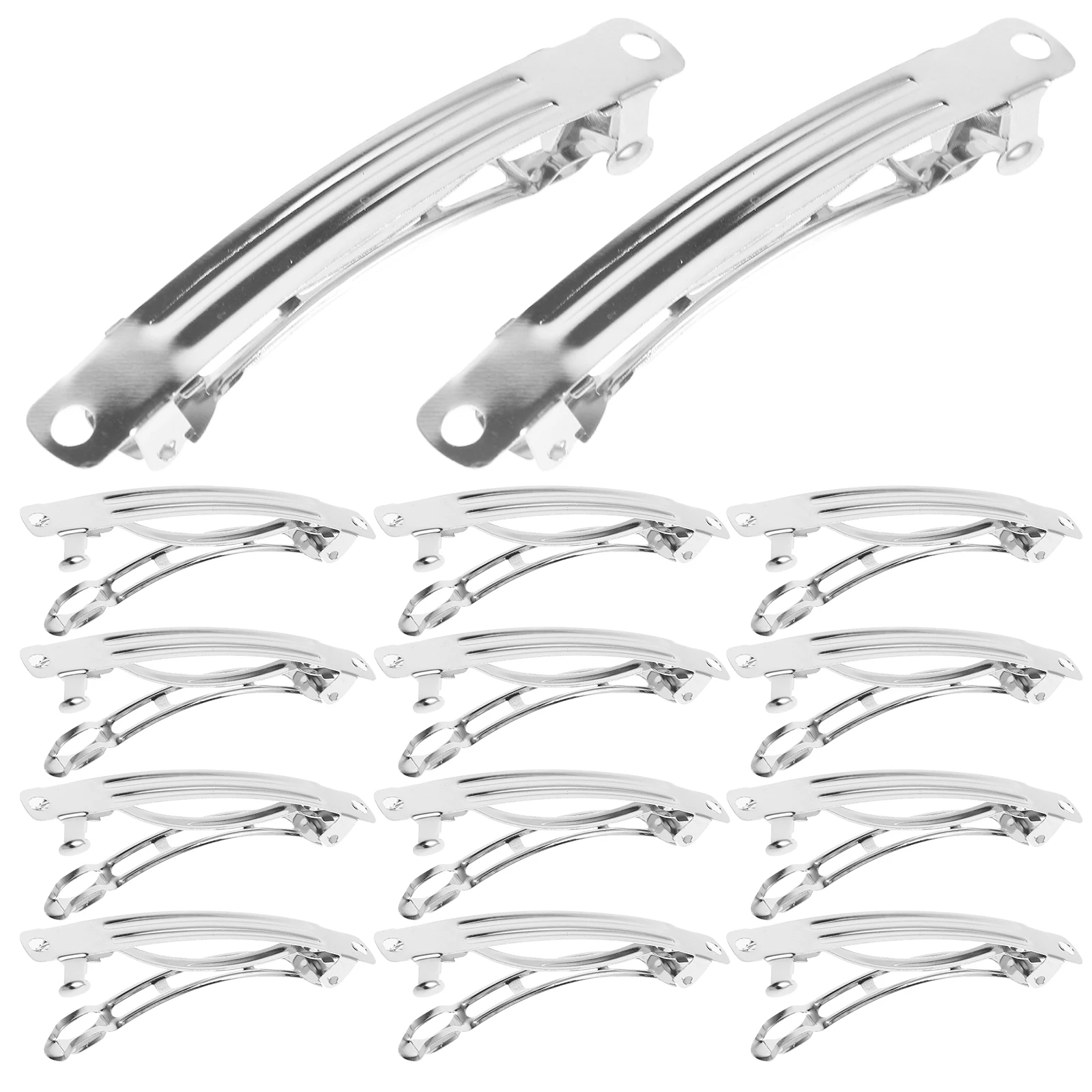 

50pcs Spring Hairpin French Barrette Clips for DIY Accessories Making Hair Bow Snap Barrettes Metal Hair Clips