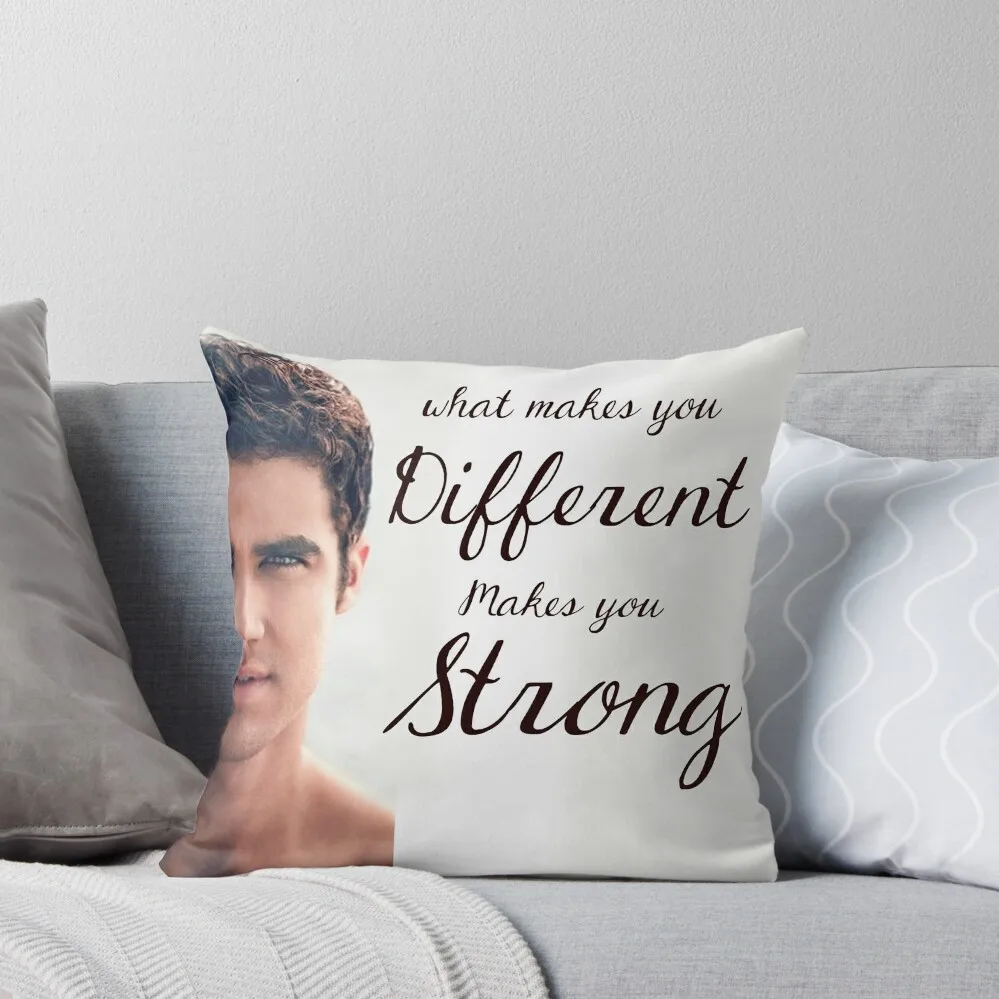 

Darren Criss Quote Throw Pillow Christmas Pillows Christmas Cushion For Home Plaid Sofa pillow