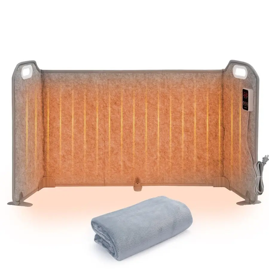 

Настольный обогреватель с одеялом, 5-кратный большой размер, 8-уровневая высокотемпературная версия, грелка для ног, 19-часовой таймер, цифровой дисплей,