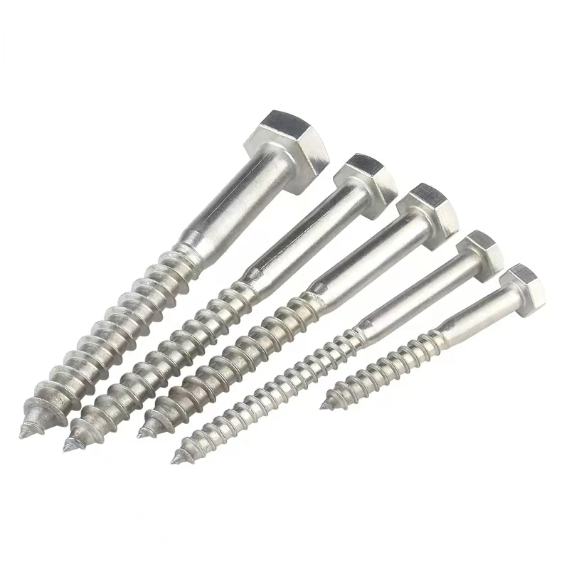 1/2/5Pcs 304 A2-70 Stainless Steel Hex Tapping Screws Hex Head Tapping Screws M6 M8 M10 Wood Teeth Length=25mm-160mm