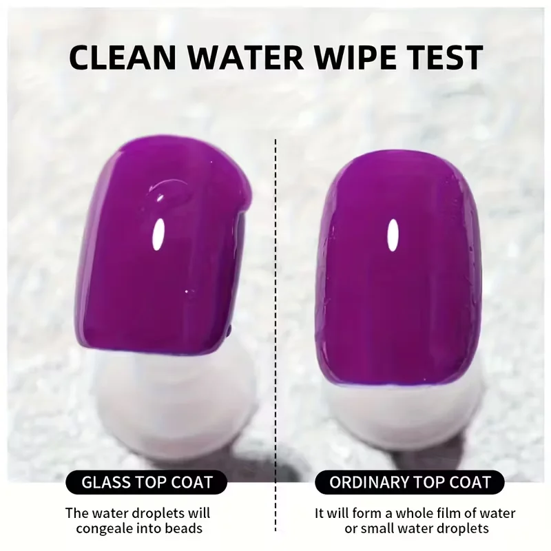 طلاء علوي زجاجي 15 مل: لامع للغاية، يدوم طويلاً، مقاوم للاهتراء، مقاوم للبقع، لا يغسل، يقوي الأظافر، لا يضر