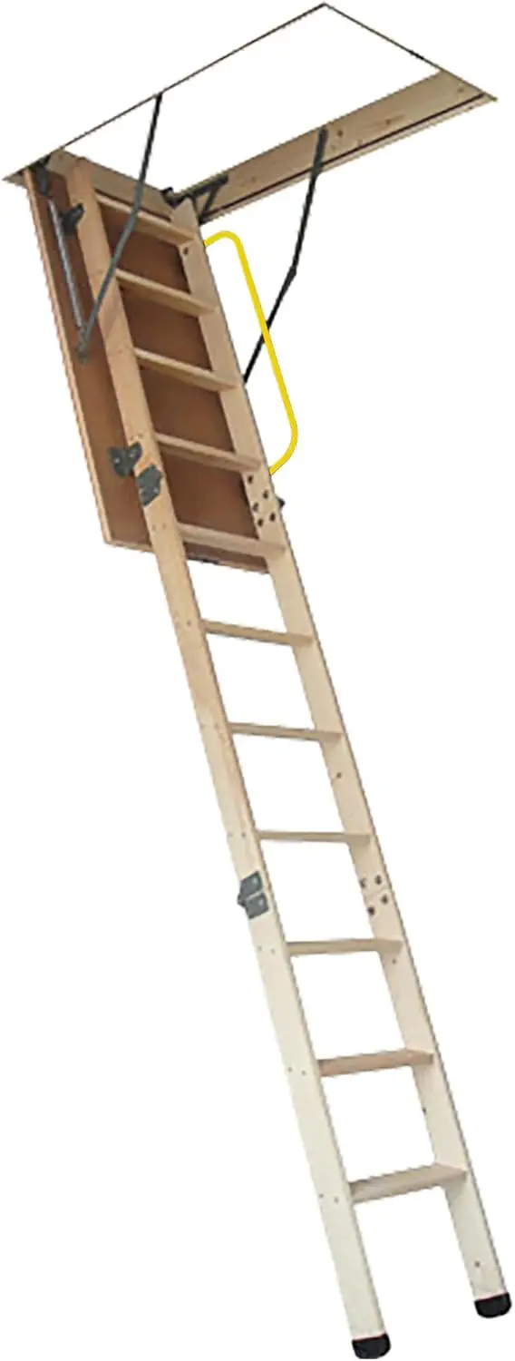 

Iron Wood Pull Down Attic Ladder for Openings of 25.5" x 54" & up to 10' High Ceilings