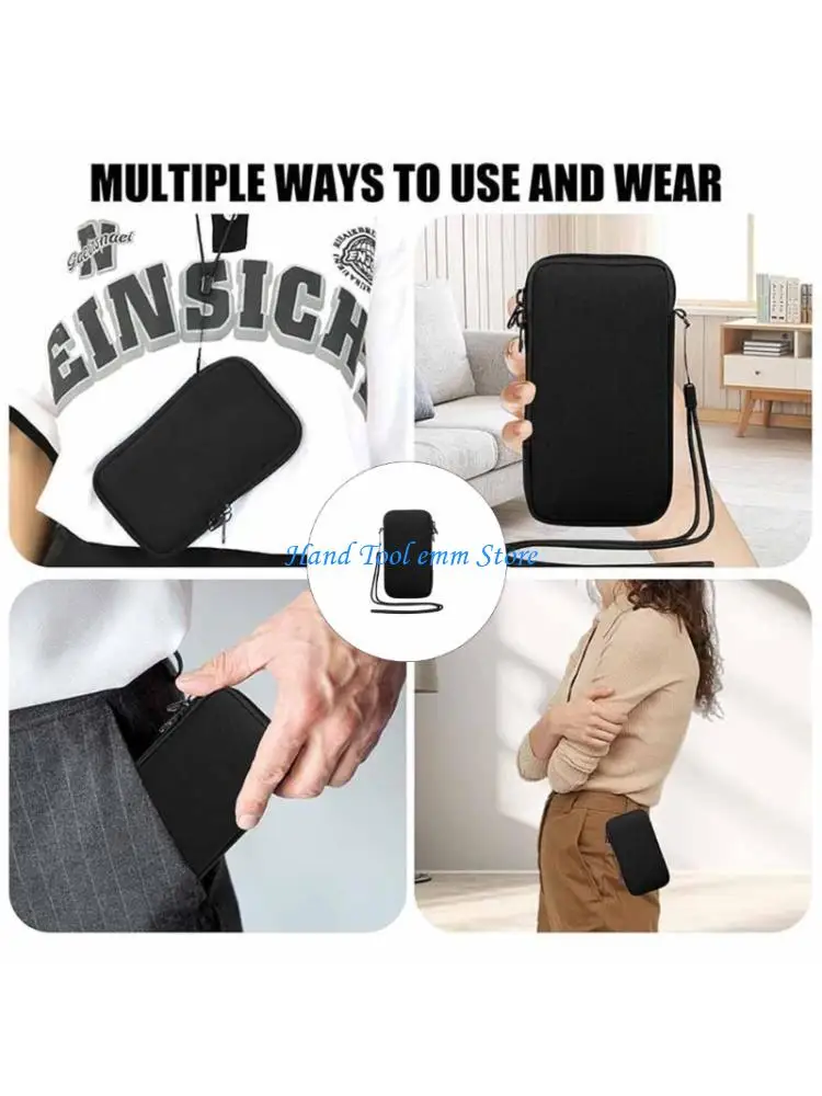 

H37F Multiple Functional Zippers Phone Case Light Shockproof Cover For Active Lifestyles