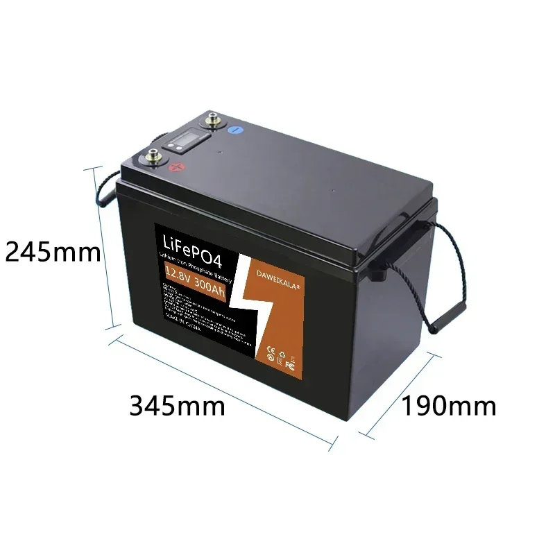 12V 300Ah LiFePO4 Battery BMS Lithium Power Batteries 4000 Cycles For 12.8V RV Campers Golf Cart Off-Road Off-grid Solar Wind