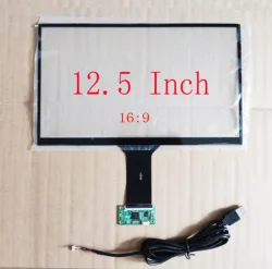 12.5 inch USB Capacitive Touch Screen Sensor Digitizer Glass Paenl For Computer Monitor 10Fingers Support Raspberry Pi Win7 8 10