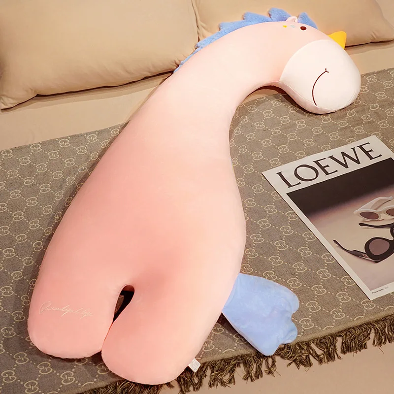 

Милая длинная плюшевая подушка-игрушка в виде животного: динозавр/жираф/гусь. Мягкая подушка-обнимашка. Кавайный подарок на день рождения/Рождество для детей и взрослых.
