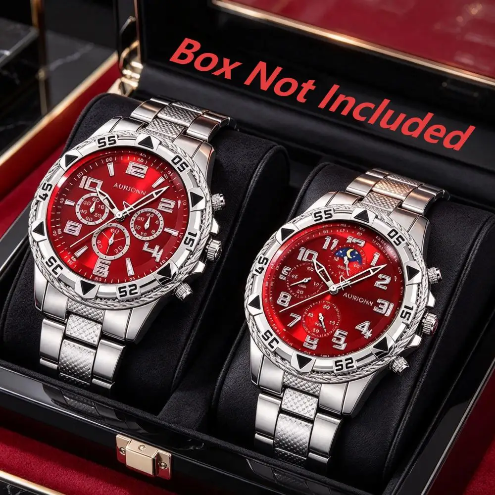 2 PC The Latest Classic Business Luxury Men's Quartz Watch Is Adjusted To Fit Various Occasions and Does Not Include A Gift Box