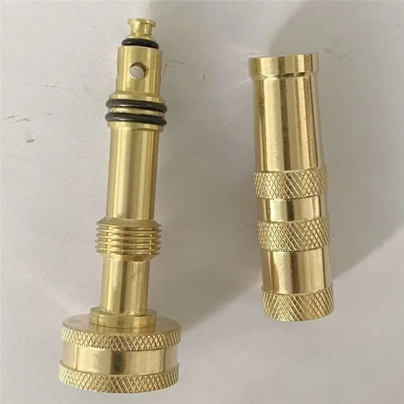 TFORU-Heavy-Duty Brass Adjustable Twist Hose Nozzle, Garden Watering Brass Hose Nozzle