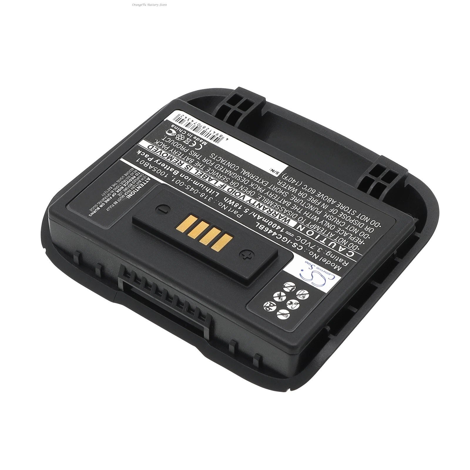 Replacement 3.7V 1400mAh Barcode Scanner Battery 1005AB01, 318-045-001 for Intermec CS40, GC4460