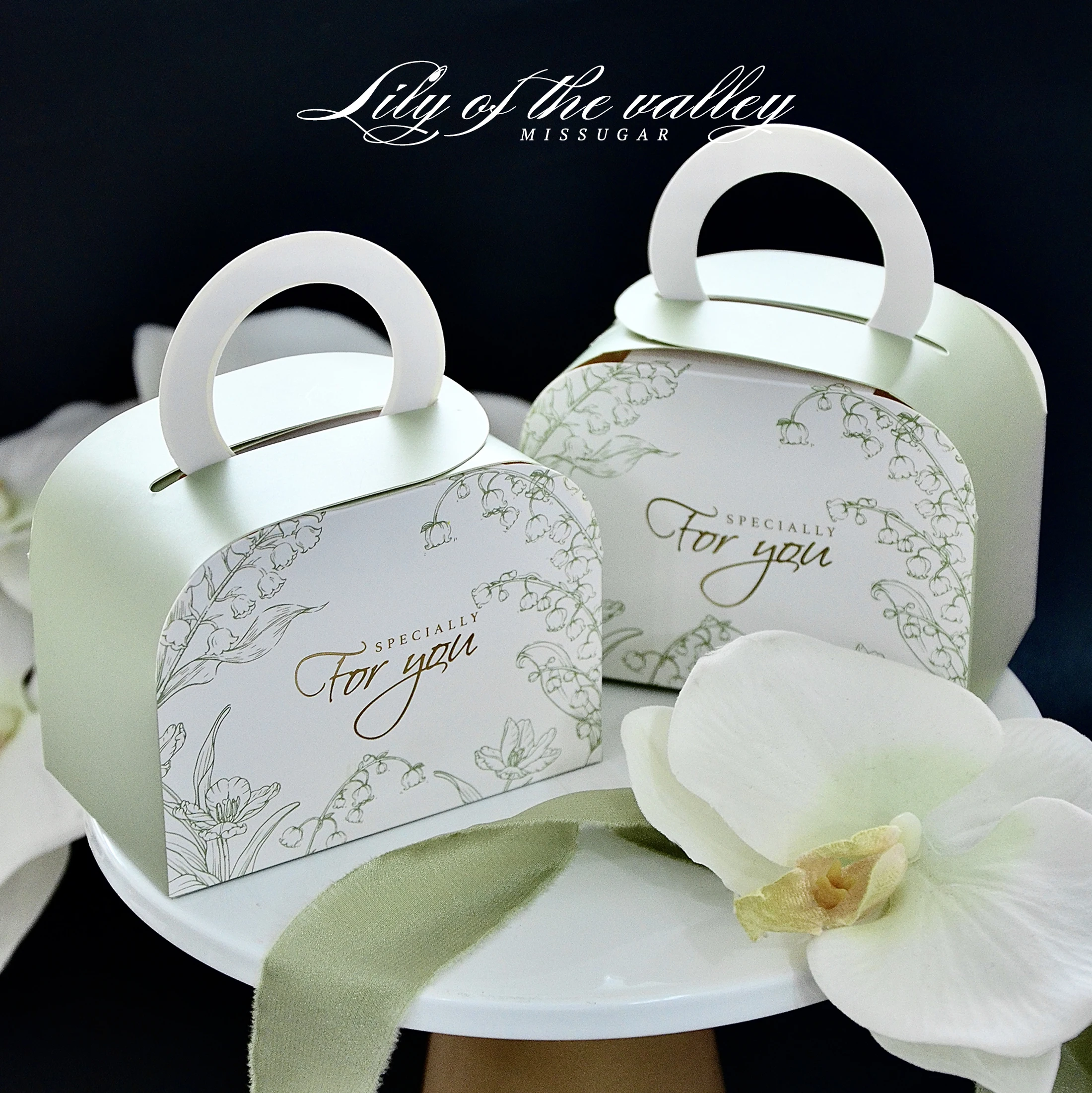 

20 Pcs/Lot Forest Wedding Portable Candy Box Simple And Fresh Holiday Party Small Gift Packaging Paper Box Empty Box