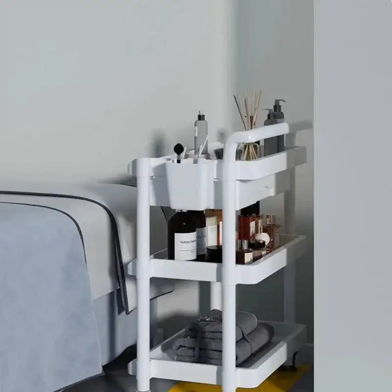 

Eyelashes Cart and Aesthetics Beauty Organizer Folding Hair Salon Furniture Accessories Extension Trolley on Wheels and Drawers