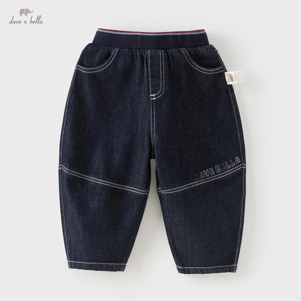 

Джинсовые брюки Dave Bella для мальчиков, весна-лето, детские хлопковые ковбойские брюки, модная джинсовая верхняя одежда, повседневная детская одежда DB1260526
