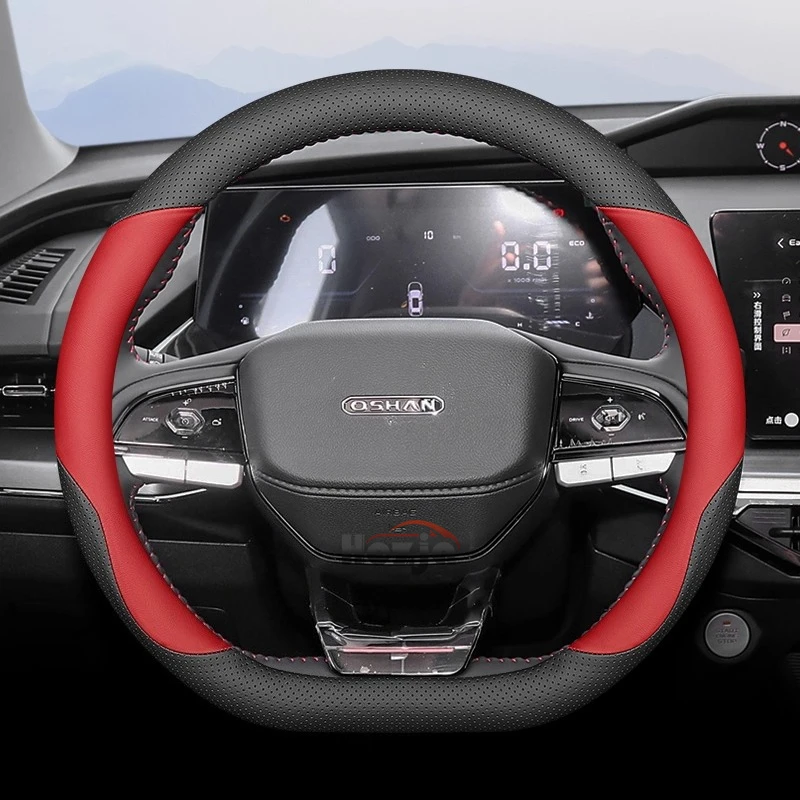 

Leather Car Steering Wheel Cover for Changan OSHAN X5 plus Z6 X7 plus 2022 2023 2024 2025 Steering Covers Interior Accessories