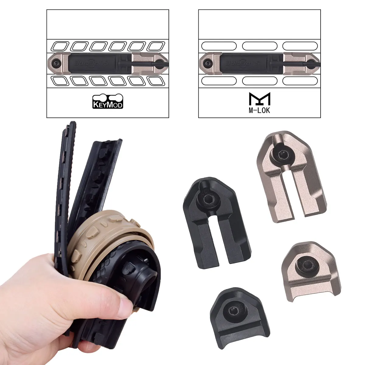 

Tactical Surefire Remote Tape Pressure Pad Switch Lock Fit Keymod Rail Mount Soft Cover Accessories For M600 M300 Flashlight