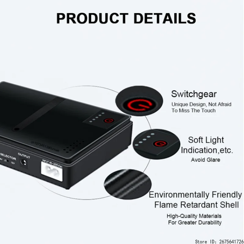 Imagem -02 - Fonte de Alimentação Ininterrupta para Roteador Wifi Grande Capacidade Adaptador de Energia em Espera Mini Ups 18w Poe eu Route 10400mah 5v24v