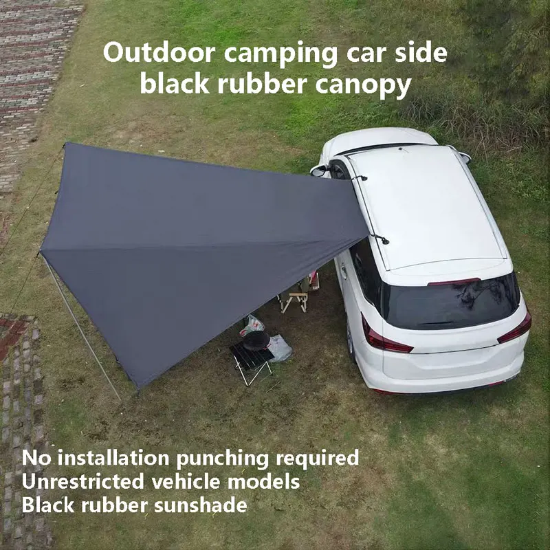 

Camping Car Rear Shelter Tent Car side Awning Black Coating Tarp 2×3 2×4 Outdoor Waterproof Car Awning Tent for SUV Van