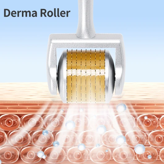198 Microneedle Roller for Face, Beard, Hair and Body Care, Needle Length 0.25mm, Microneedle Stamp Beauty Device