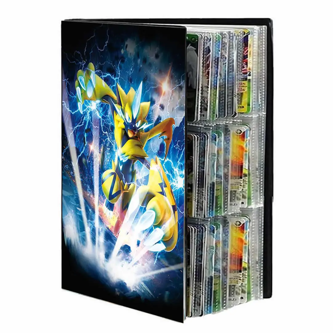9-vakjes kaartenalbum map anime cover collectiehouder binder geschikt voor Pokémon YuGiOh TCG game sport voetbal 540 kaarten opbergruimte