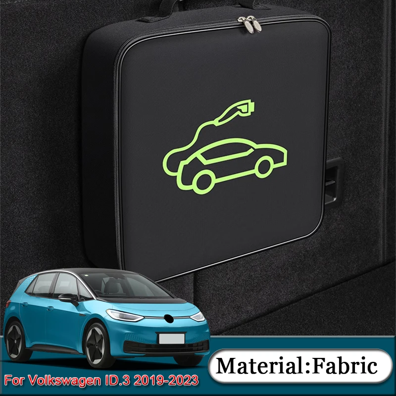 

Fit For Volkswagen ID.3 ID3 2019-2023 Car Charging Cable Storage Bag Charger Plugs EV Sockets Equipment Organizer Bag Waterproof