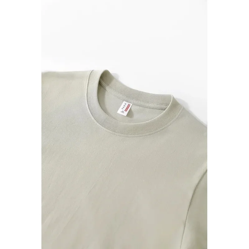 تي شيرت رجالي عصري بأكمام طويلة من القطن الخالص باللون الأسود لخريف جديد مع رقبة دائرية وطبقة أساسية #5